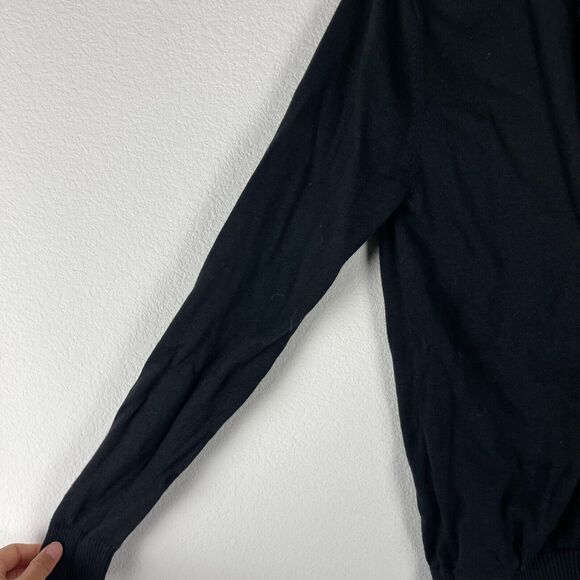 Antony Morato Cardigan Sweater Mens Large Black Knit Button Front Shawl Collar - Picture 8 of 13